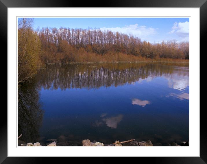 Clouds In The River Framed Mounted Print by Ferenc Kalmar