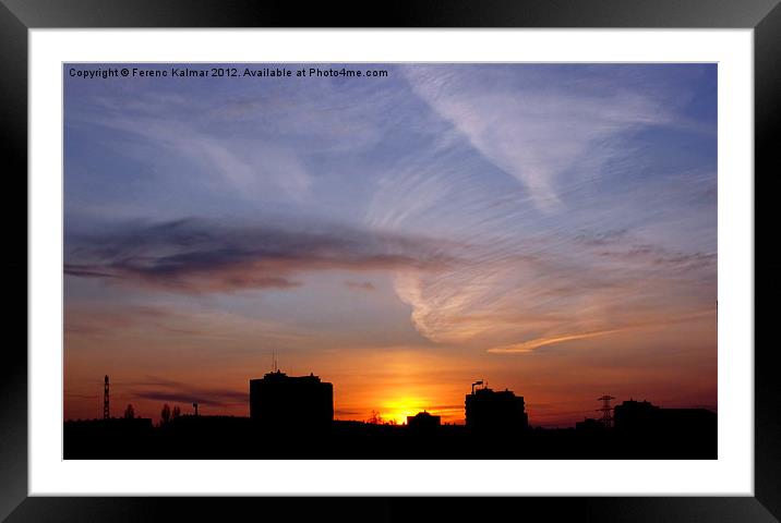 Sunrise Panorama Framed Mounted Print by Ferenc Kalmar