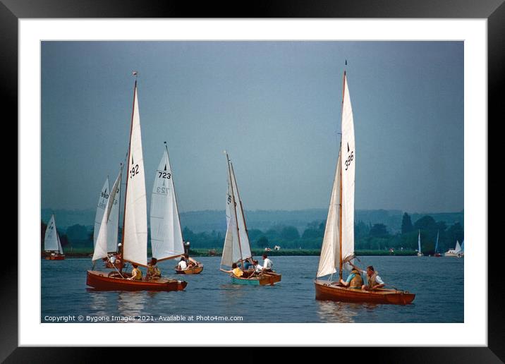 Sailing on the Thames near Marlow England 1960 Framed Mounted Print by Bygone Images