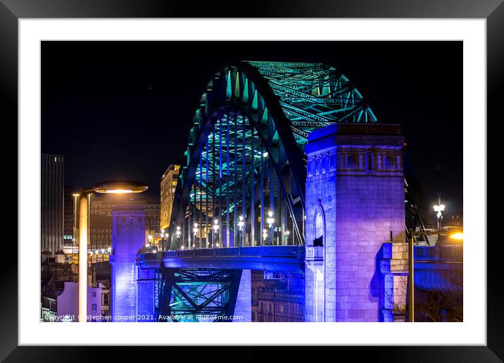 tyne bridge Framed Mounted Print by stephen cooper