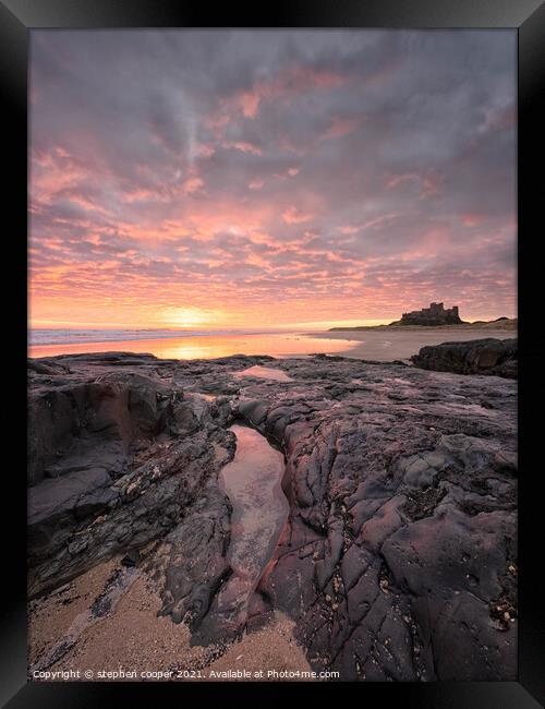 bamburgh Framed Print by stephen cooper