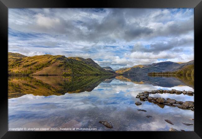 reflections Framed Print by stephen cooper