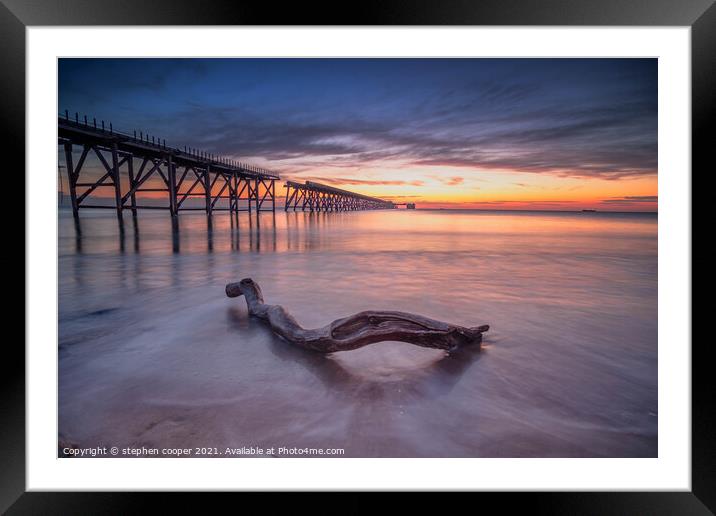 driftwood Framed Mounted Print by stephen cooper