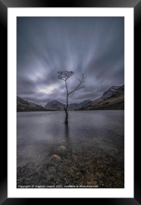 a lone  Framed Mounted Print by stephen cooper