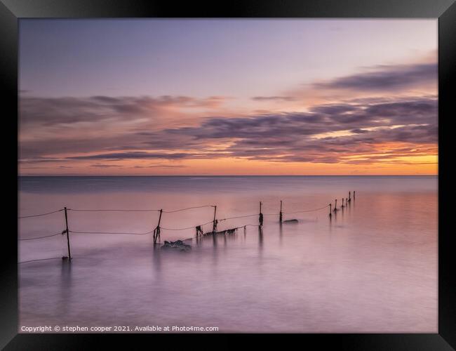 the fence Framed Print by stephen cooper