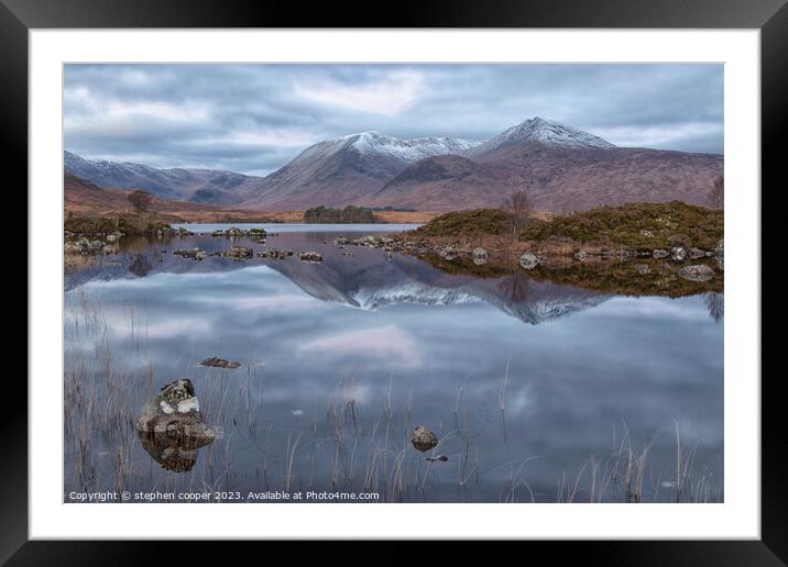 reflections Framed Mounted Print by stephen cooper