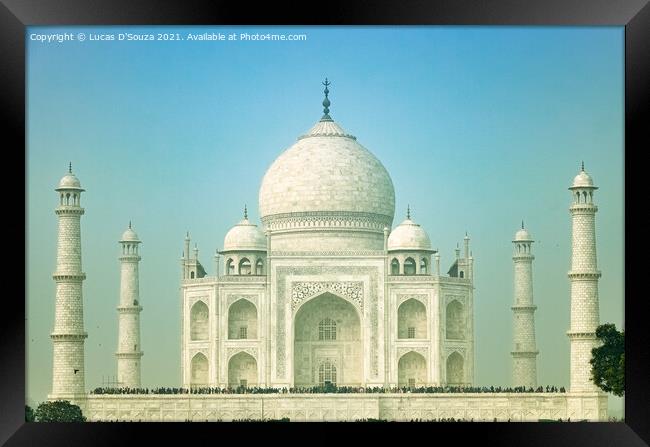 Taj Mahal at Agra, India Framed Print by Lucas D'Souza