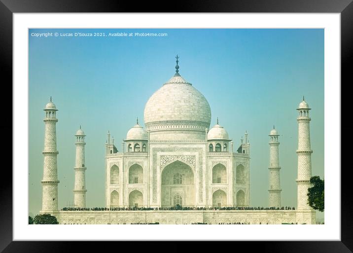 Taj Mahal at Agra, India Framed Mounted Print by Lucas D'Souza