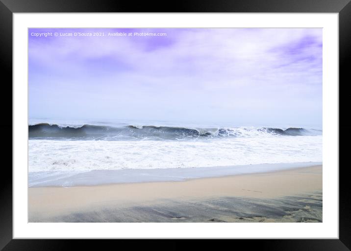 Sea waves Framed Mounted Print by Lucas D'Souza