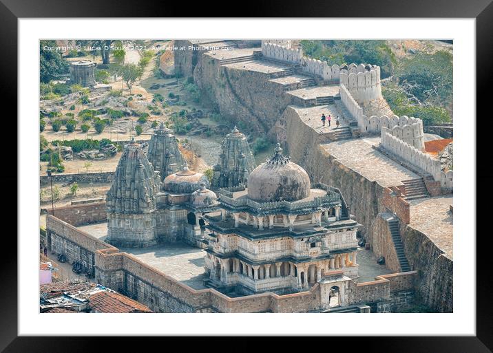 A temple inside Kumbalgarh fort, Rajasthan, India Framed Mounted Print by Lucas D'Souza