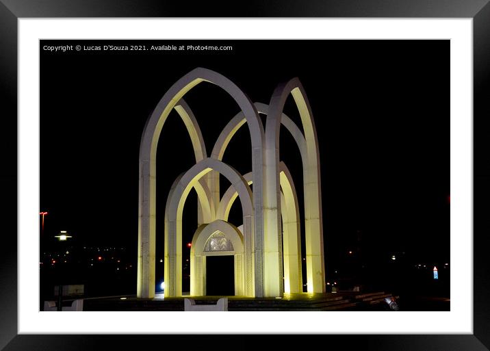Arch sculpture at Qatar Framed Mounted Print by Lucas D'Souza
