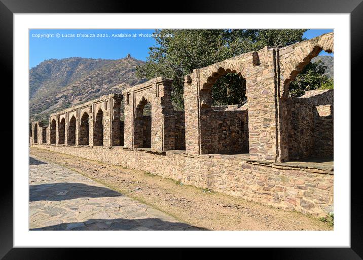 Stone wall with arches  Framed Mounted Print by Lucas D'Souza