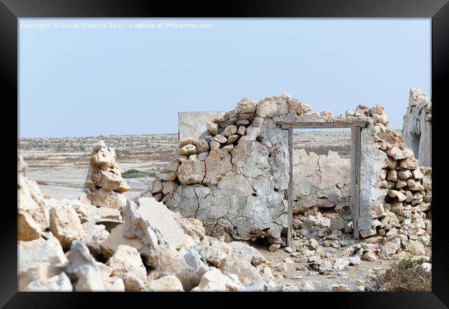 Ruins of an ancient fishing village Framed Print by Lucas D'Souza