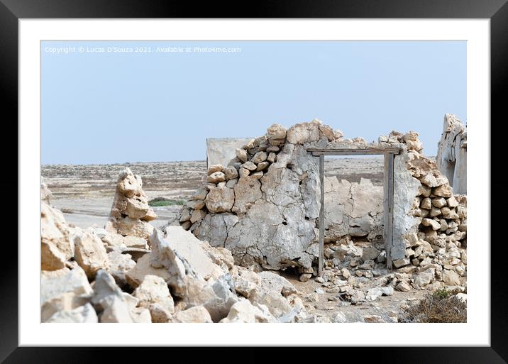 Ruins of an ancient fishing village Framed Mounted Print by Lucas D'Souza