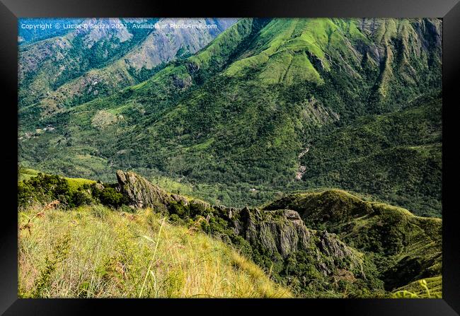 Misty mountains Framed Print by Lucas D'Souza