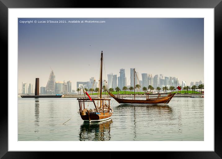 Doha corniche Framed Mounted Print by Lucas D'Souza