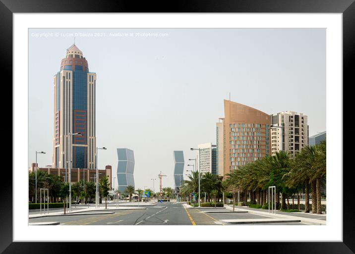 Lusail city, Qatar Framed Mounted Print by Lucas D'Souza