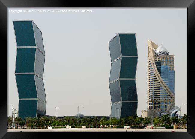 Zig Zag towers at Lusail city, Qatar Framed Print by Lucas D'Souza