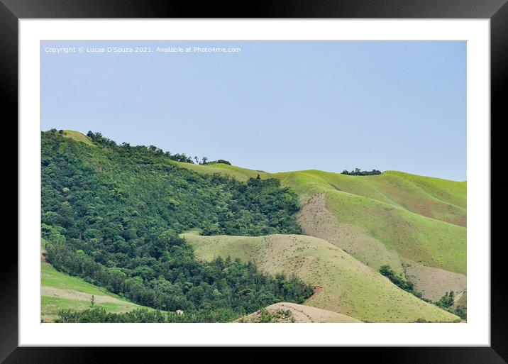 Mullayangiri range of mountains in Chikmagalur, India Framed Mounted Print by Lucas D'Souza