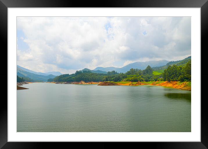 A river on Munnar hills, India Framed Mounted Print by Lucas D'Souza