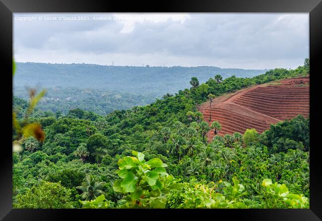 Saanoor Padav Hills, Mangalore, India Framed Print by Lucas D'Souza