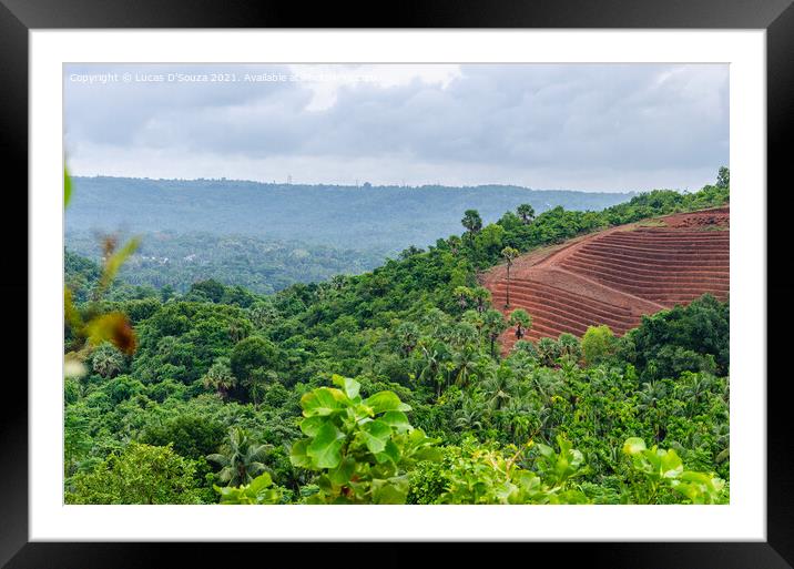 Saanoor Padav Hills, Mangalore, India Framed Mounted Print by Lucas D'Souza