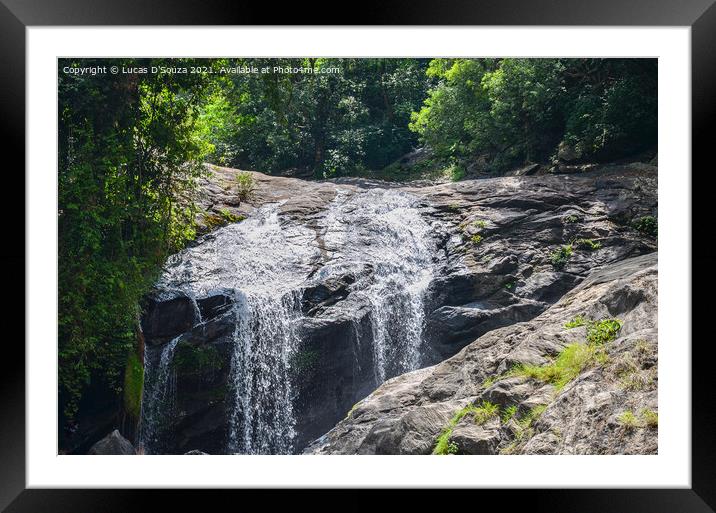 Mini waterfall Framed Mounted Print by Lucas D'Souza