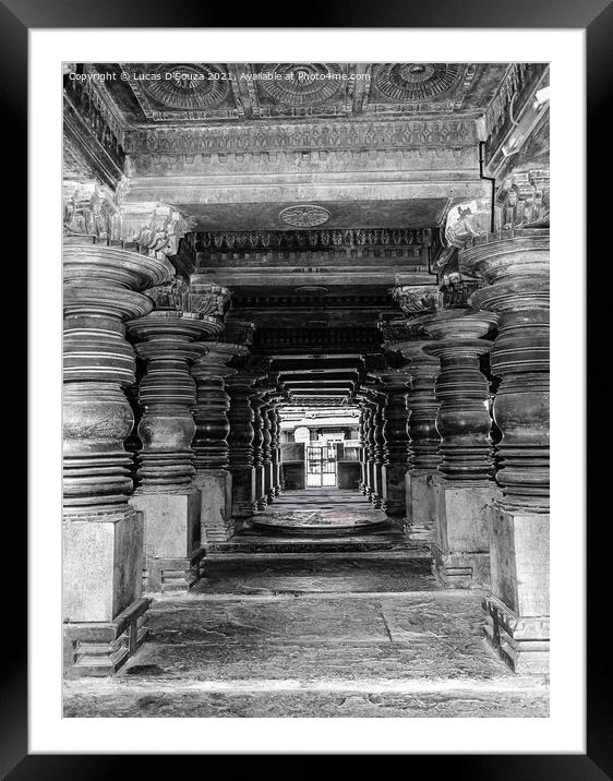 Part of the Harihareshwara temple in Harihar, India Framed Mounted Print by Lucas D'Souza