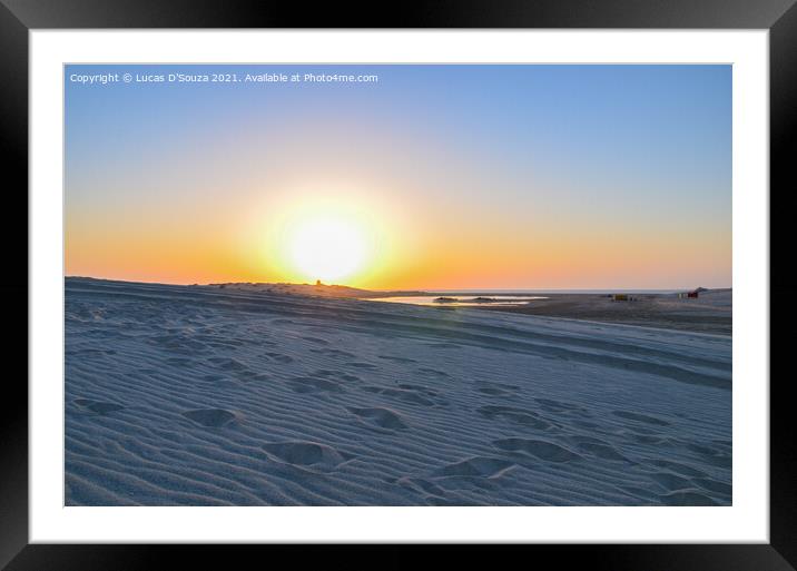 Sunrise in the desert Framed Mounted Print by Lucas D'Souza