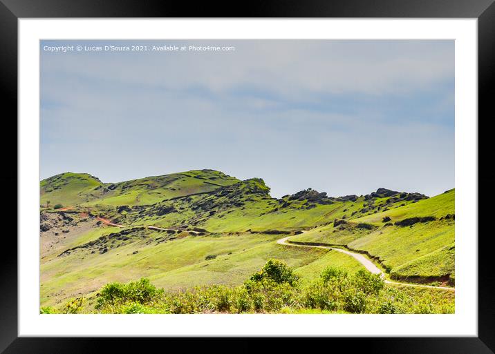 Mullayangiri range of hills in Chikmagalur, India Framed Mounted Print by Lucas D'Souza