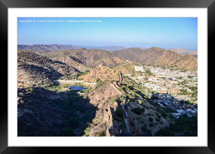 View from Jaigarh Fort in Rajasthan, India Framed Mounted Print by Lucas D'Souza