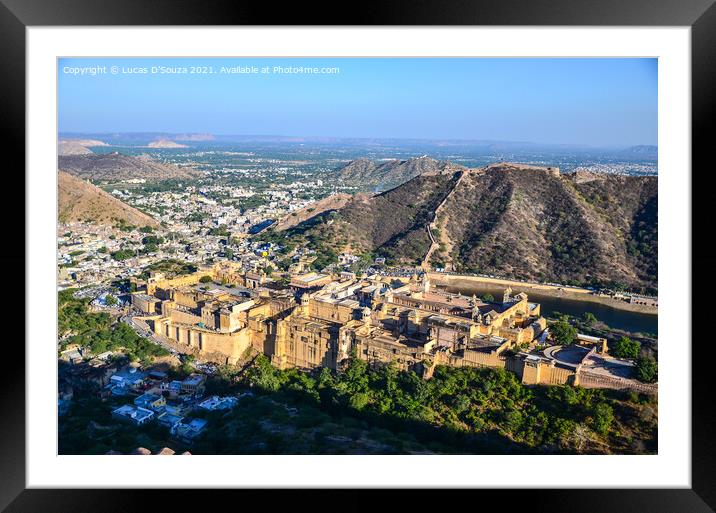 View from Jaigarh Fort in Rajasthan, India Framed Mounted Print by Lucas D'Souza