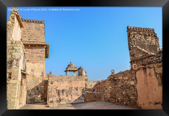 A Portion of the Chittorgarh fort in Rajasthan, India Framed Print by Lucas D'Souza