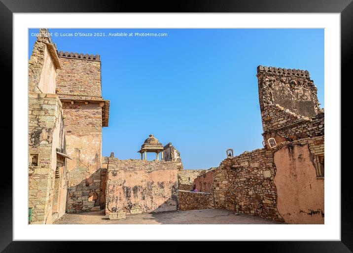 A Portion of the Chittorgarh fort in Rajasthan, India Framed Mounted Print by Lucas D'Souza