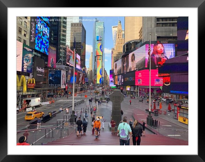 Times Square Framed Mounted Print by Daryl Pritchard videos