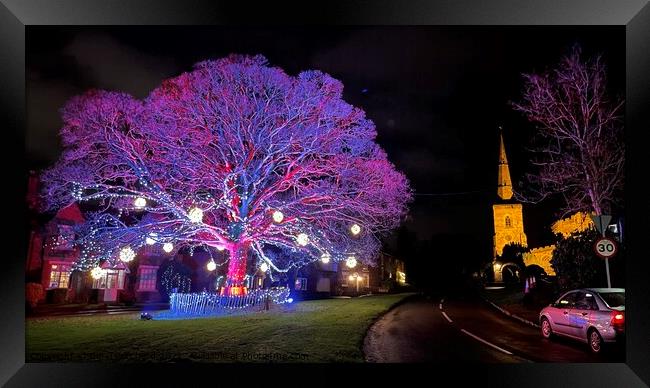 Astbury church at Christmas  Framed Print by Daryl Pritchard videos