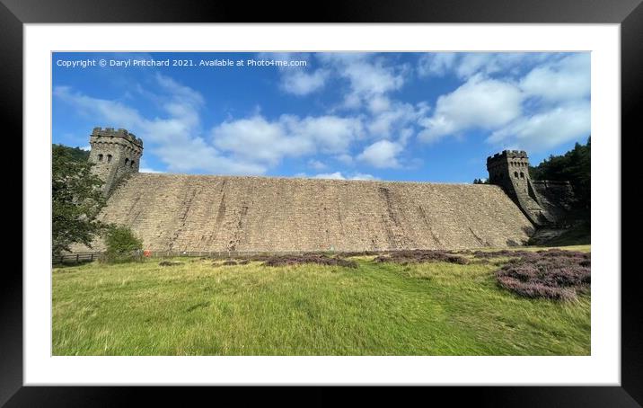 Derwent reservoir dam Framed Mounted Print by Daryl Pritchard videos