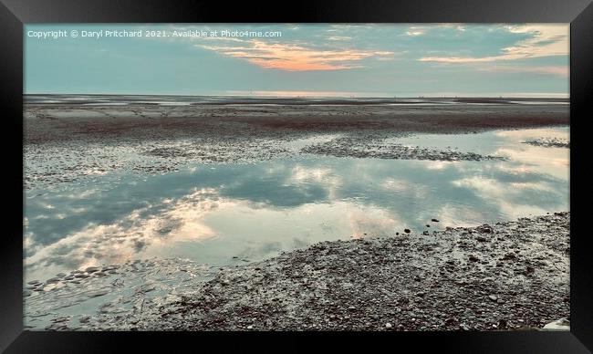 Blackpool beach sunset Framed Print by Daryl Pritchard videos