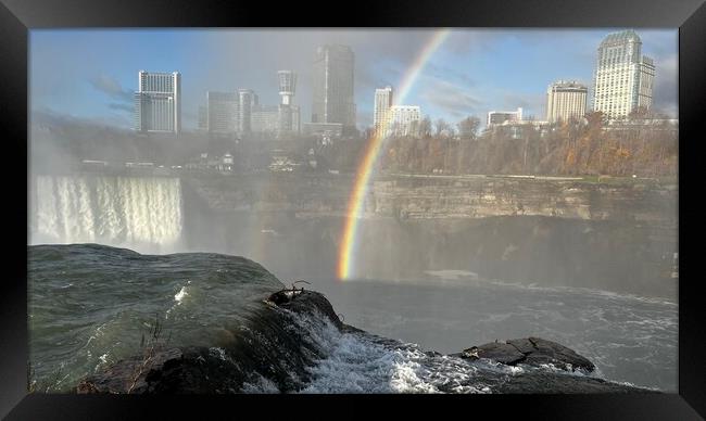 Rainbow at horseshoe falls Framed Print by Daryl Pritchard videos