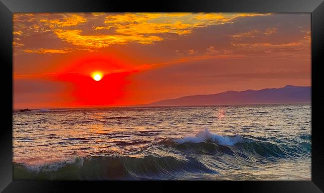 Pacific sunset Framed Print by Daryl Pritchard videos