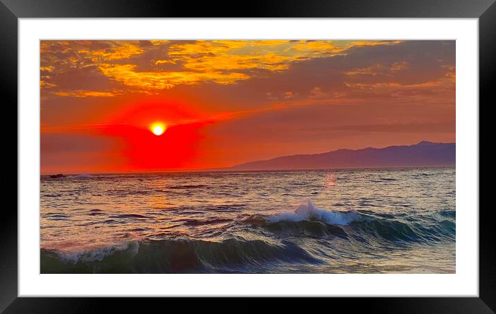 Pacific sunset Framed Mounted Print by Daryl Pritchard videos