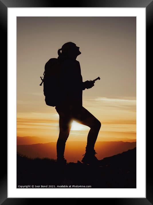 Flying at Sunset Framed Mounted Print by Ivor Bond