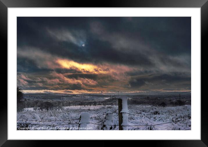 Winter Skies Framed Mounted Print by Ivor Bond