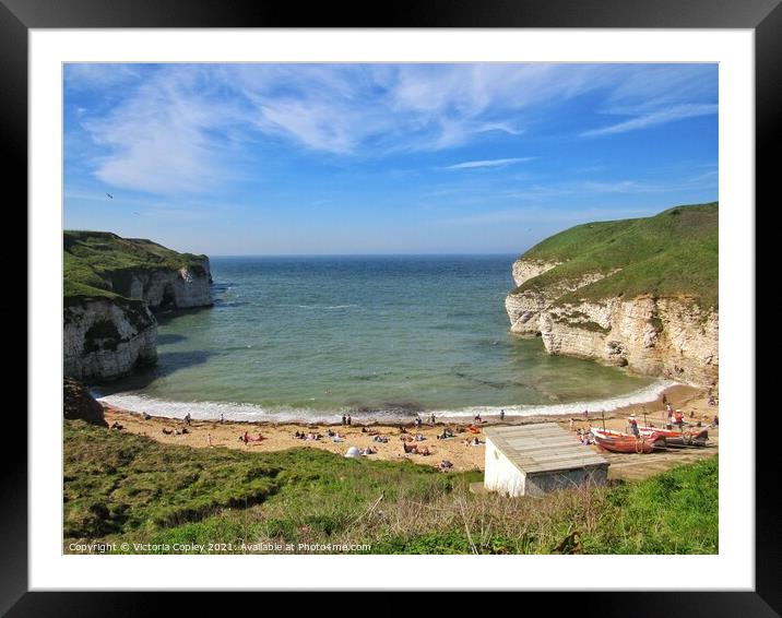 North Landing Flamborough Framed Mounted Print by Victoria Copley