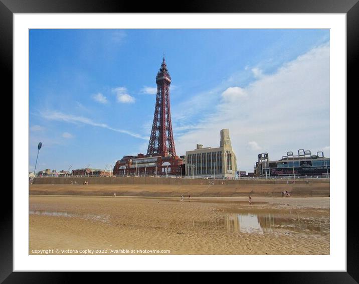 Blackpool tower Framed Mounted Print by Victoria Copley