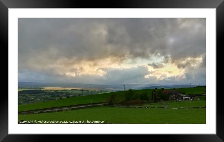 Clouds over the Pennines Framed Mounted Print by Victoria Copley
