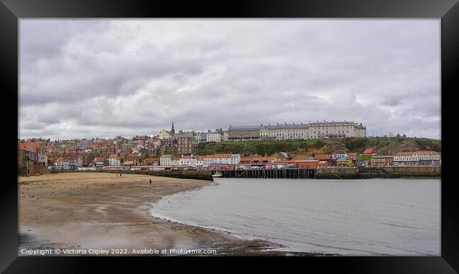 Whitby harbour Framed Print by Victoria Copley