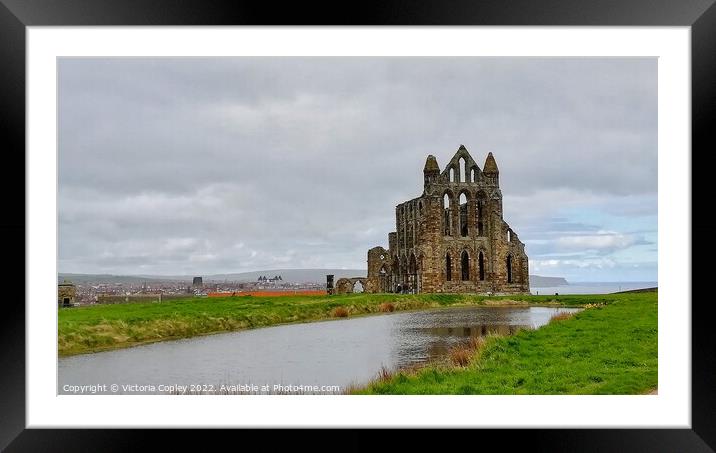 Whitby Abbey Framed Mounted Print by Victoria Copley