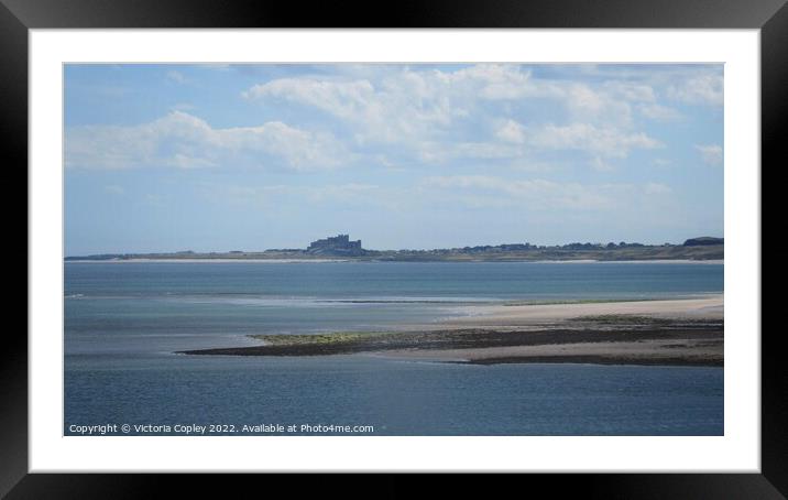 Bamburgh castle Framed Mounted Print by Victoria Copley