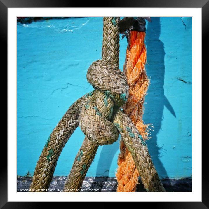 Mooring lines Framed Mounted Print by Victoria Copley